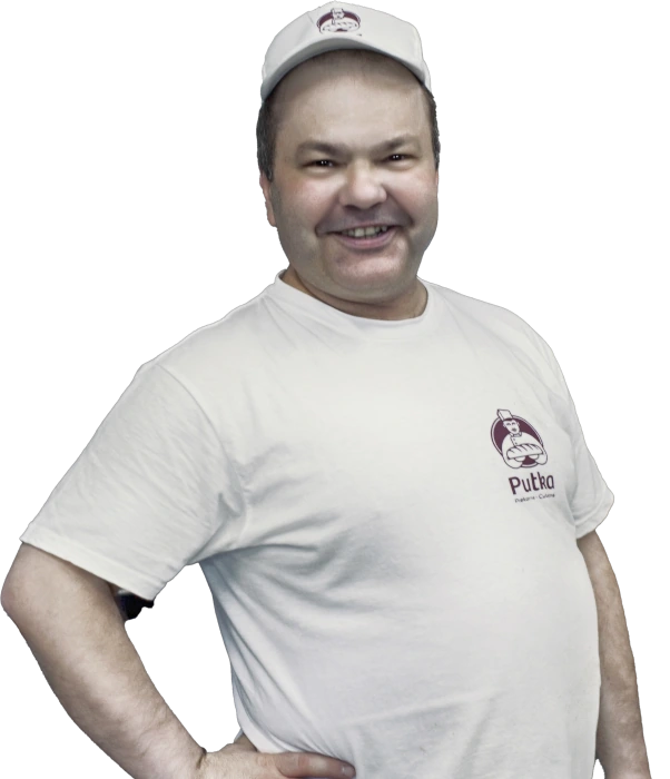Uśmiechnięty pracownik Putki