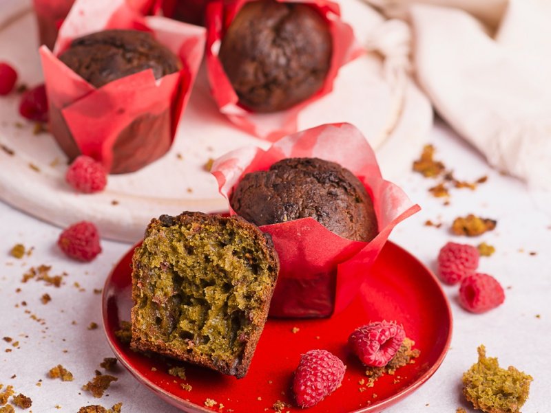 BEZGLUTENOWY Muffin Matcha-Malina 110 g