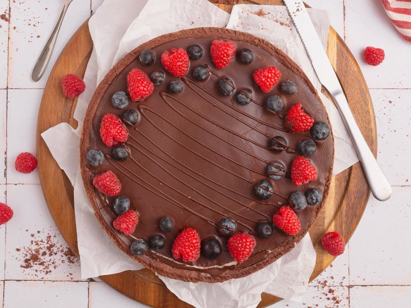Tarta z Czekoladą i Owocami 100 g